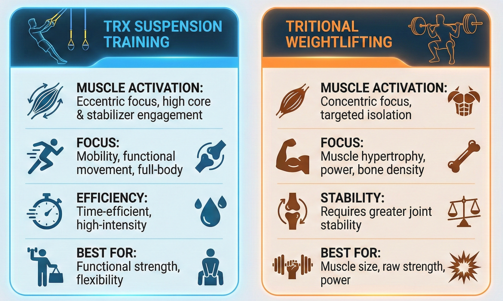Image of Unraveling the Comparison between TRX Training and Traditional Weightlifting
