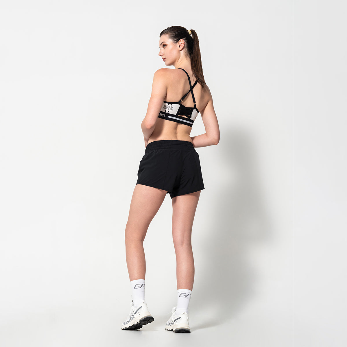 Image of 4way stretch Activewear Brief-Lined  3 inch Running Shorts for Women