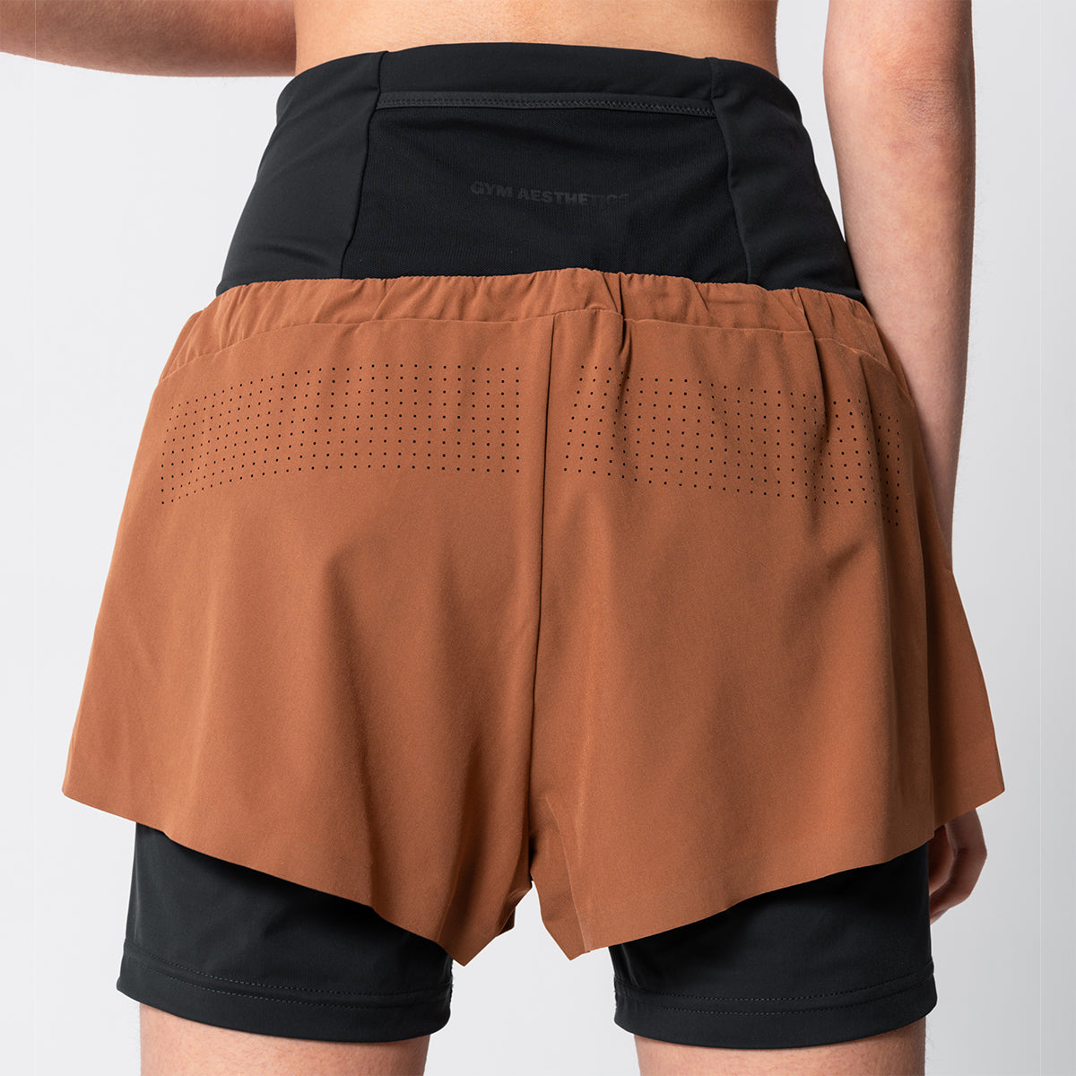 Image of Aktivkleidung 2in1 Farbblock Laufhosen für Damen