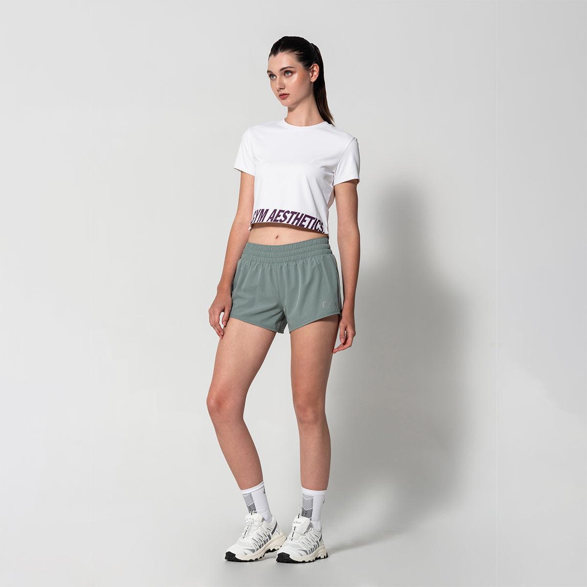 Image of Breathable Activewear Brief-Lined  3 inch Running Shorts for Women