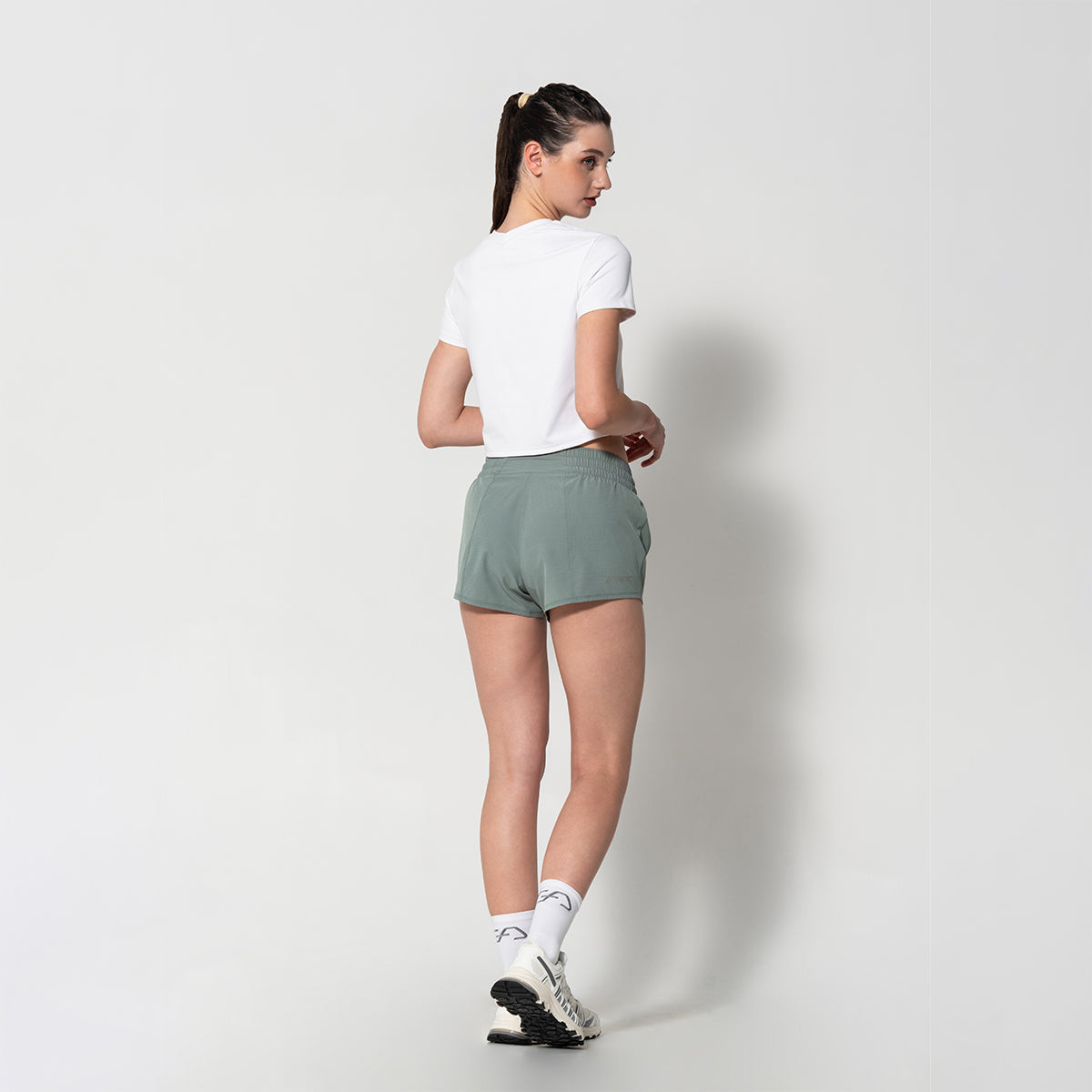 Image of Breathable Activewear Brief-Lined  3 inch Running Shorts for Women