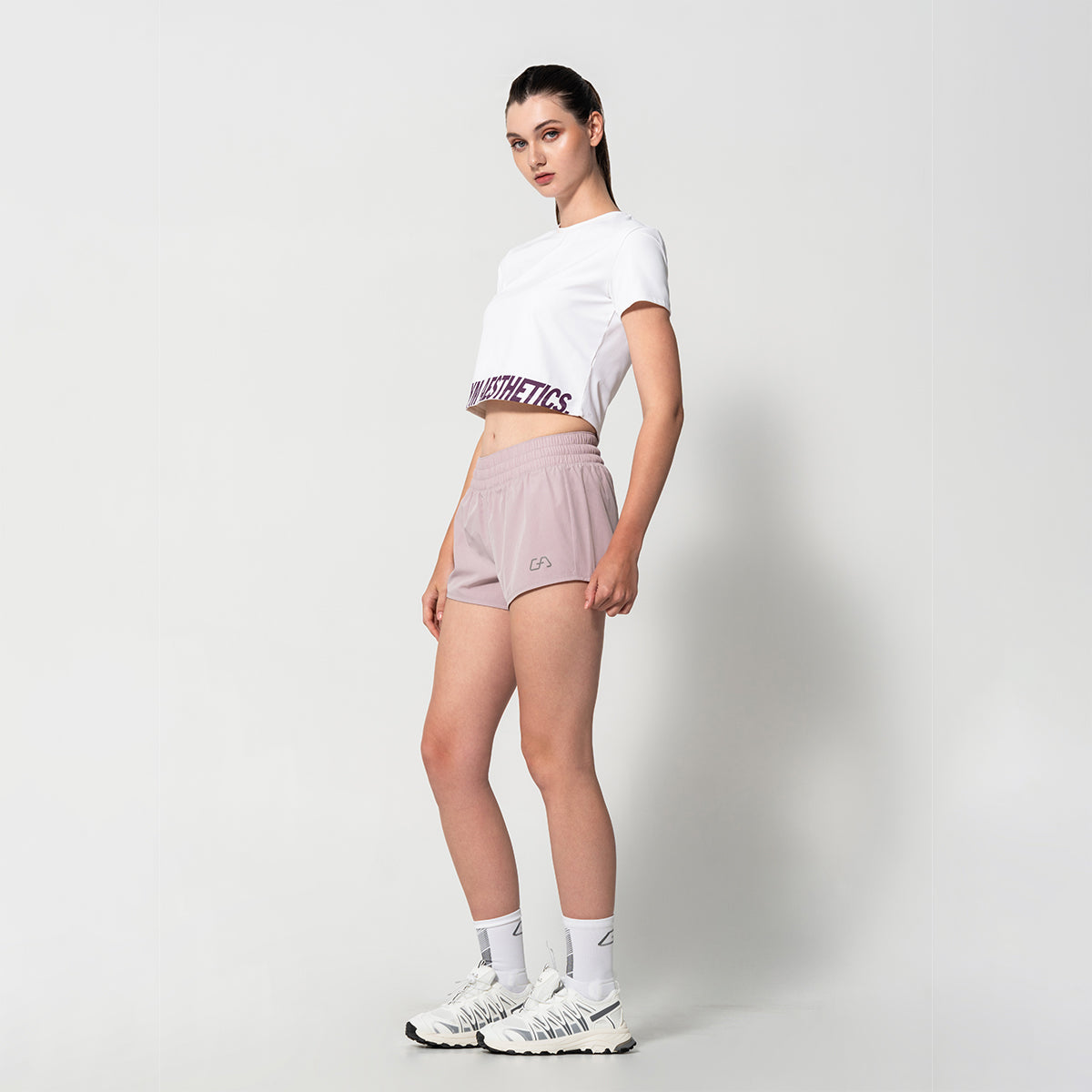 Image of Breathable Activewear Brief-Lined  3 inch Running Shorts for Women