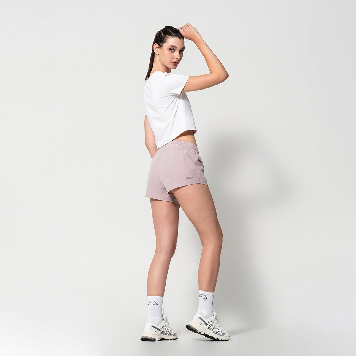 Image of Breathable Activewear Brief-Lined  3 inch Running Shorts for Women