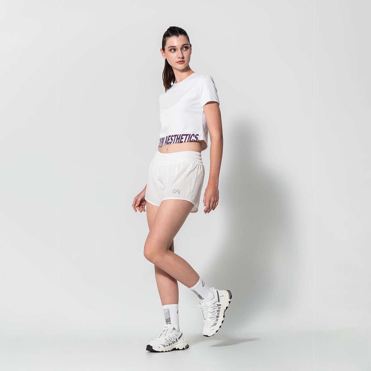 Image of Breathable Activewear Brief-Lined  3 inch Running Shorts for Women