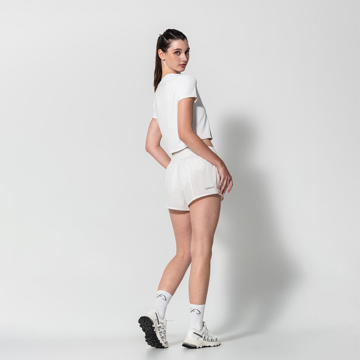 Image of Breathable Activewear Brief-Lined  3 inch Running Shorts for Women