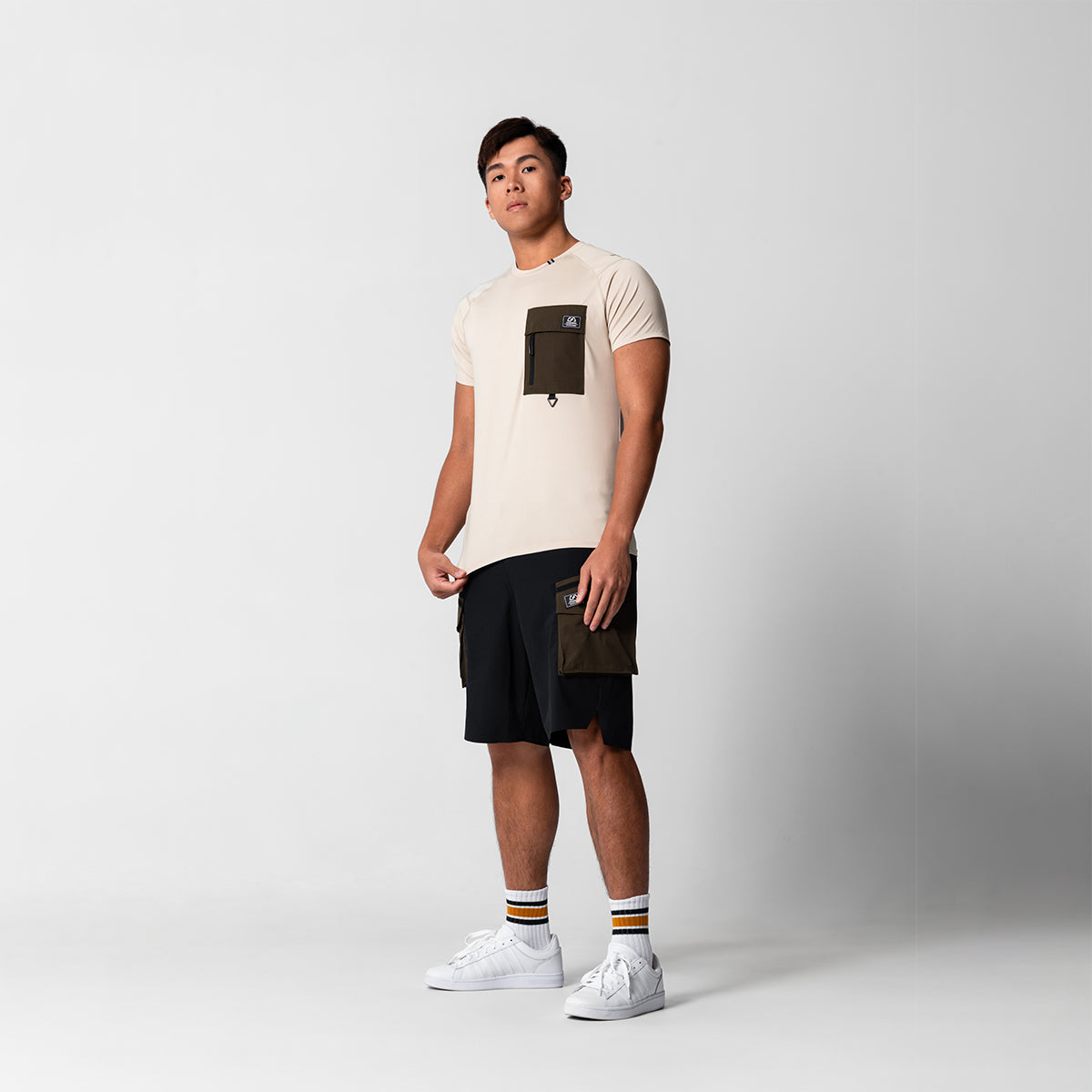 Farbblockierung Funktional 9 inch Sporthosen für Herren