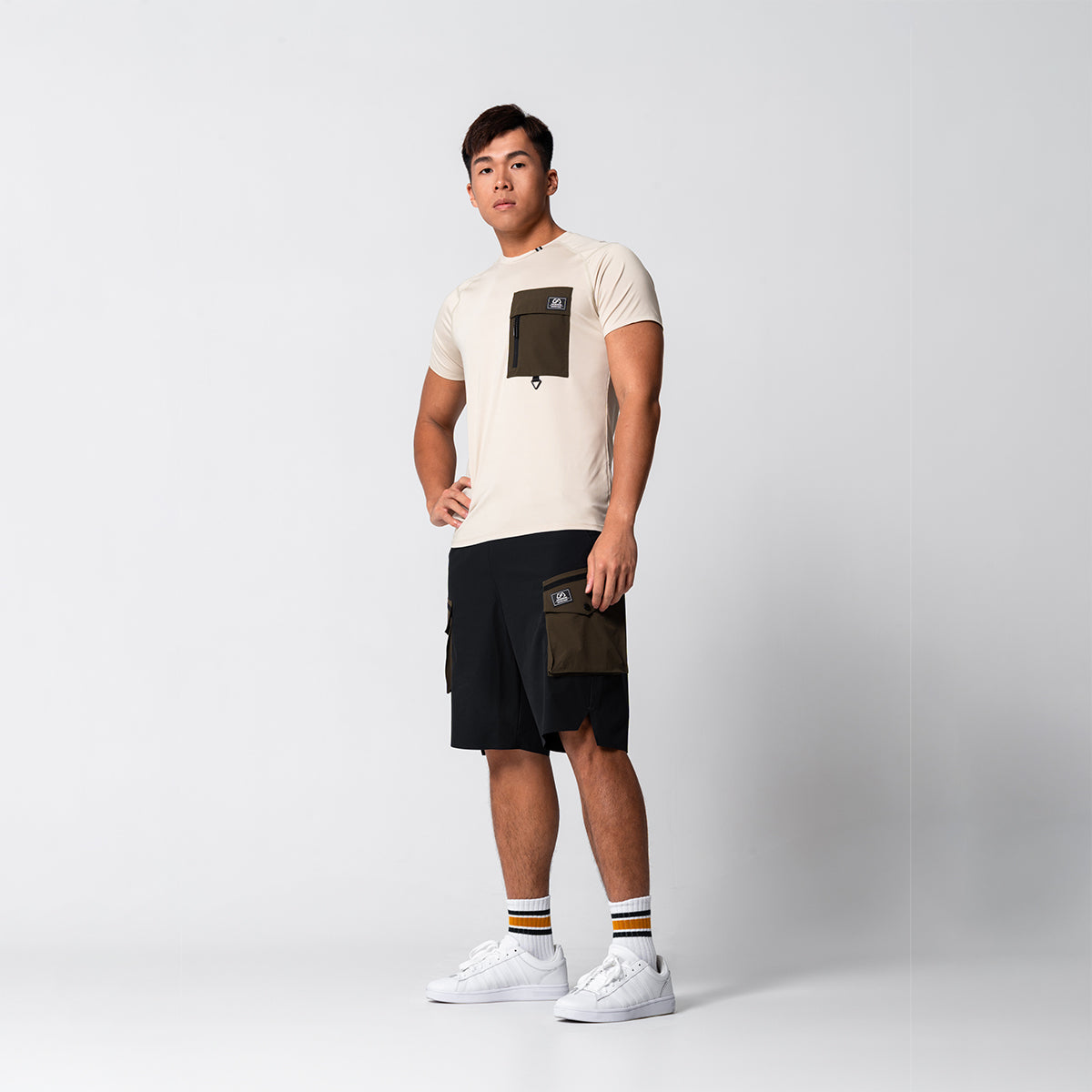 Farbblockierung Funktional 9 inch Sporthosen für Herren