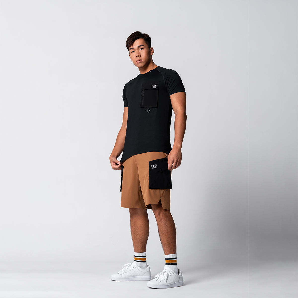 Farbblockierung Funktional 9 inch Sporthosen für Herren