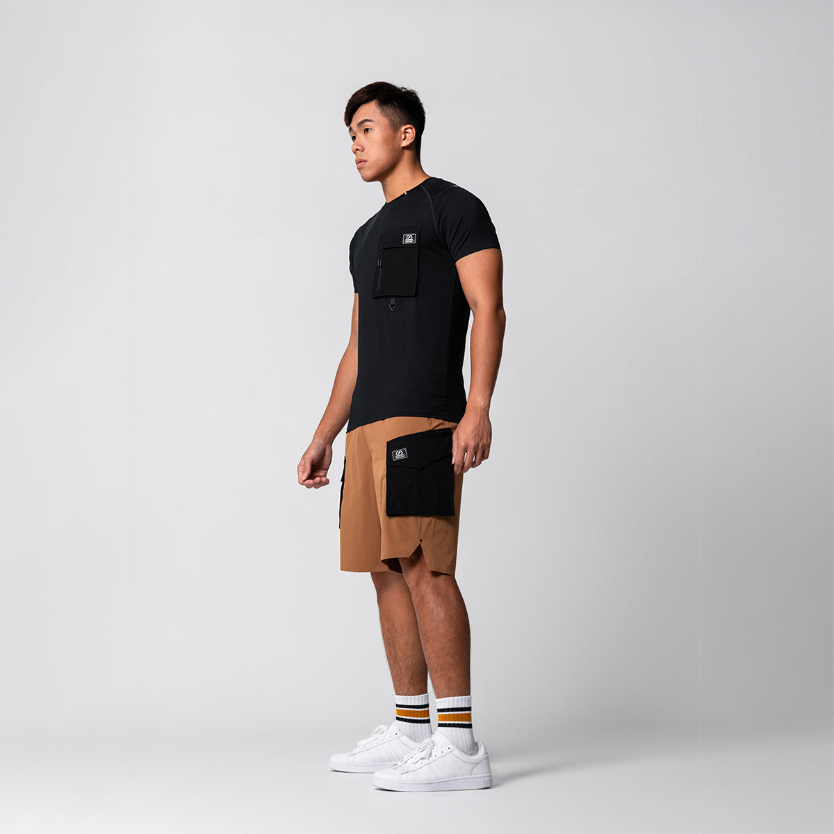 Farbblockierung Funktional 9 inch Sporthosen für Herren