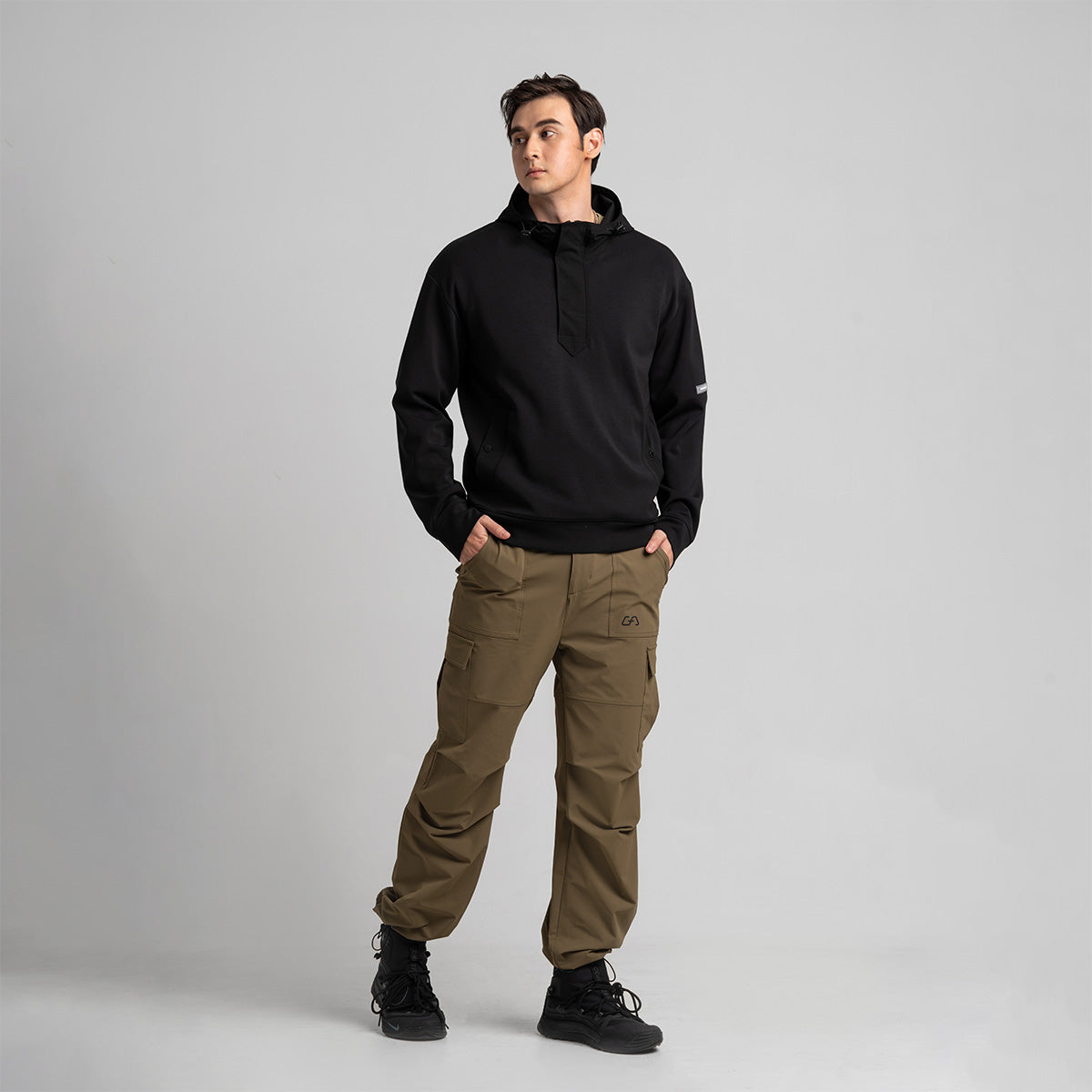 Image of Fabric blocking Athleisure Trendy Hoodies for Men