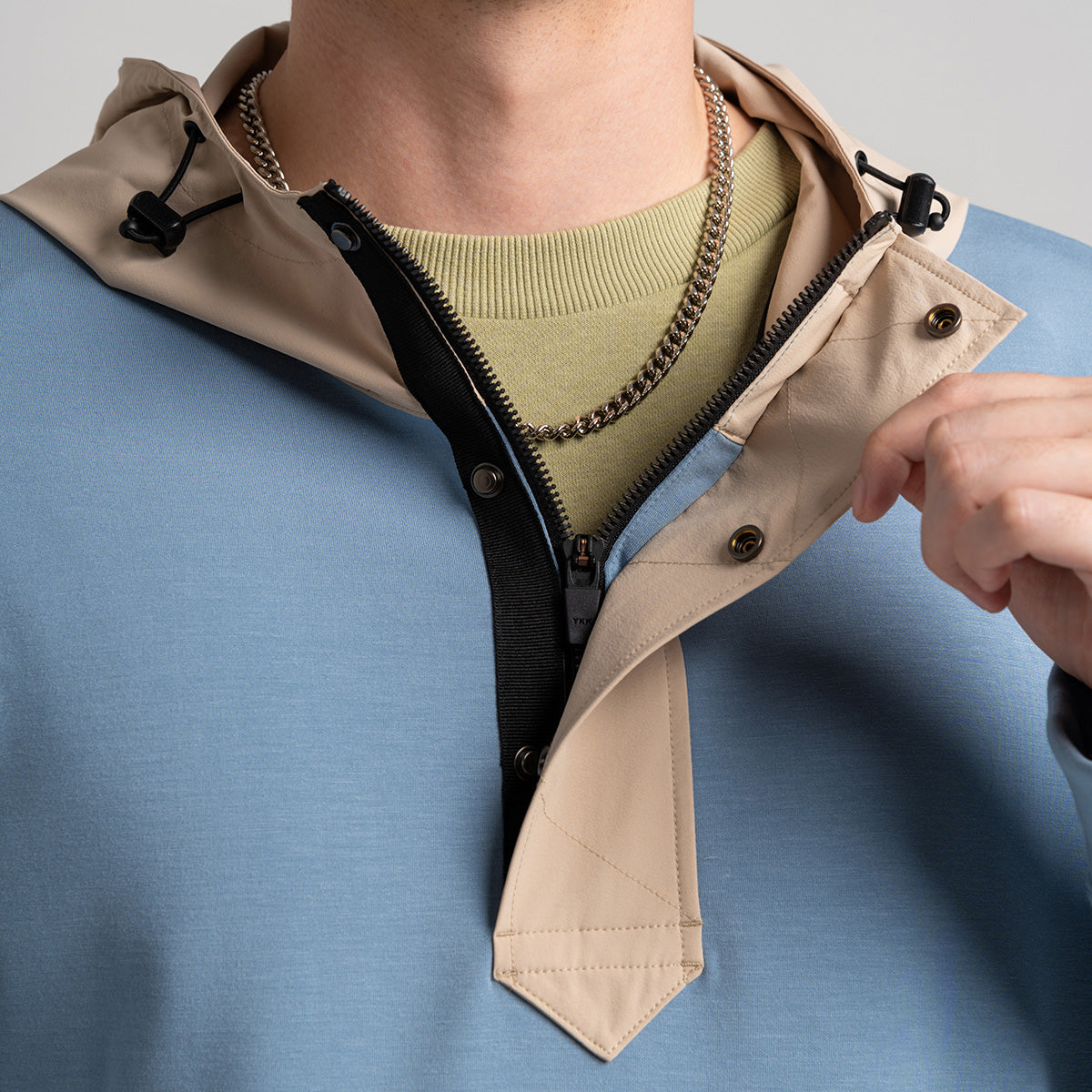 Image of Fabric blocking Athleisure Trendy Hoodies for Men