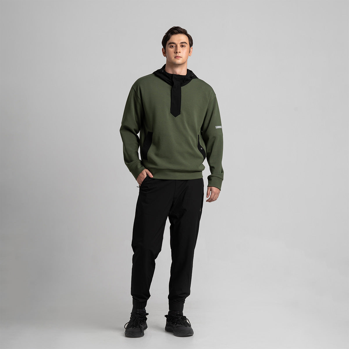 Image of Fabric blocking Athleisure Trendy Hoodies for Men