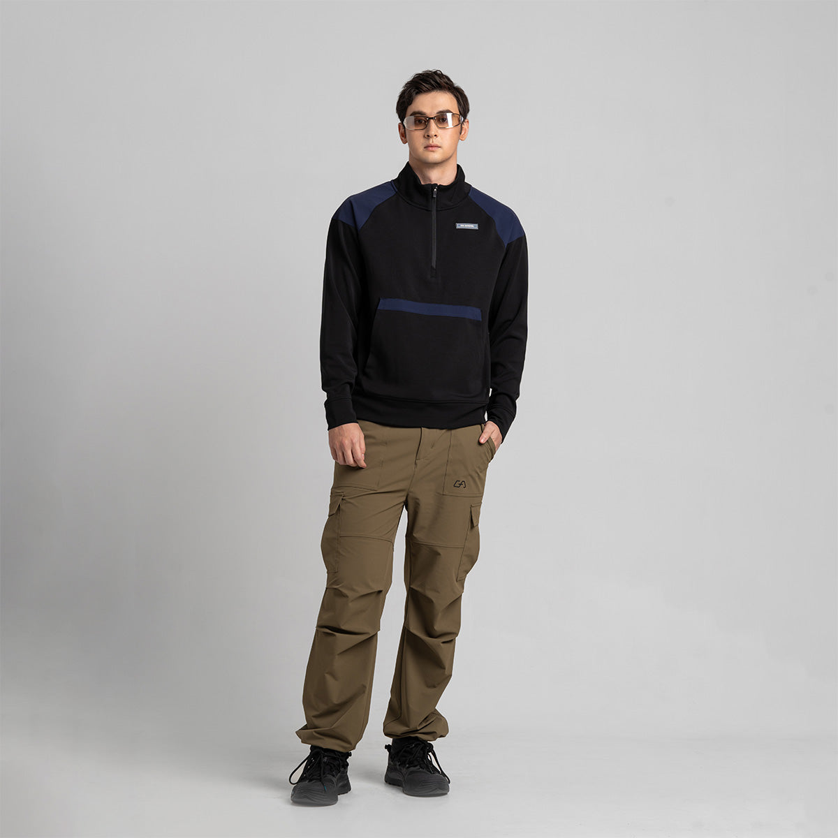 Image of Half zip Athleisure Trendy Hoodies for Men