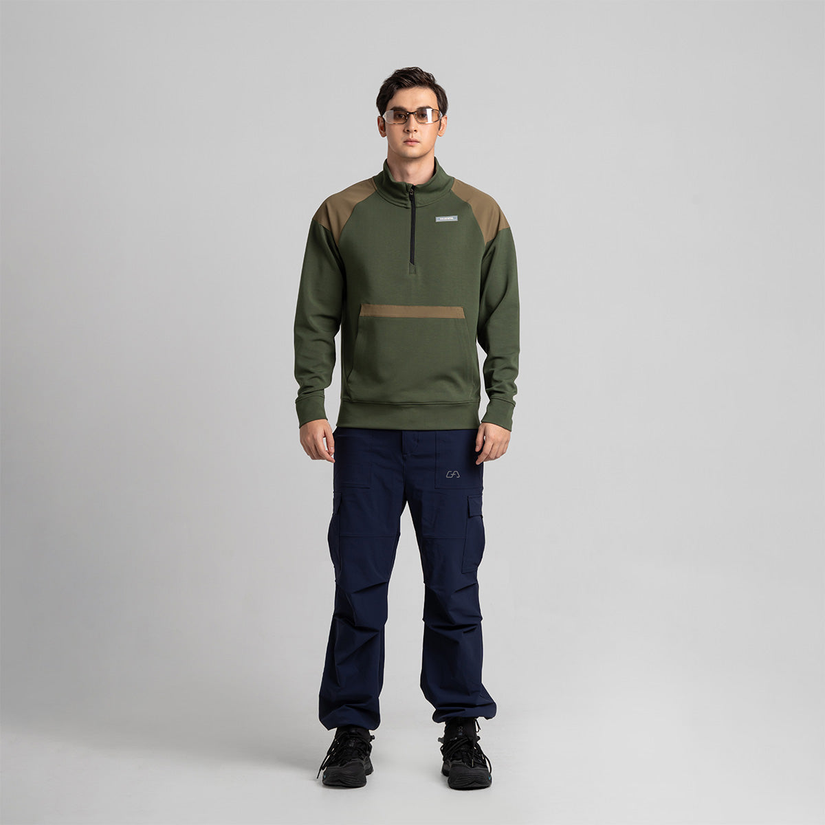 Image of Half zip Athleisure Trendy Hoodies for Men