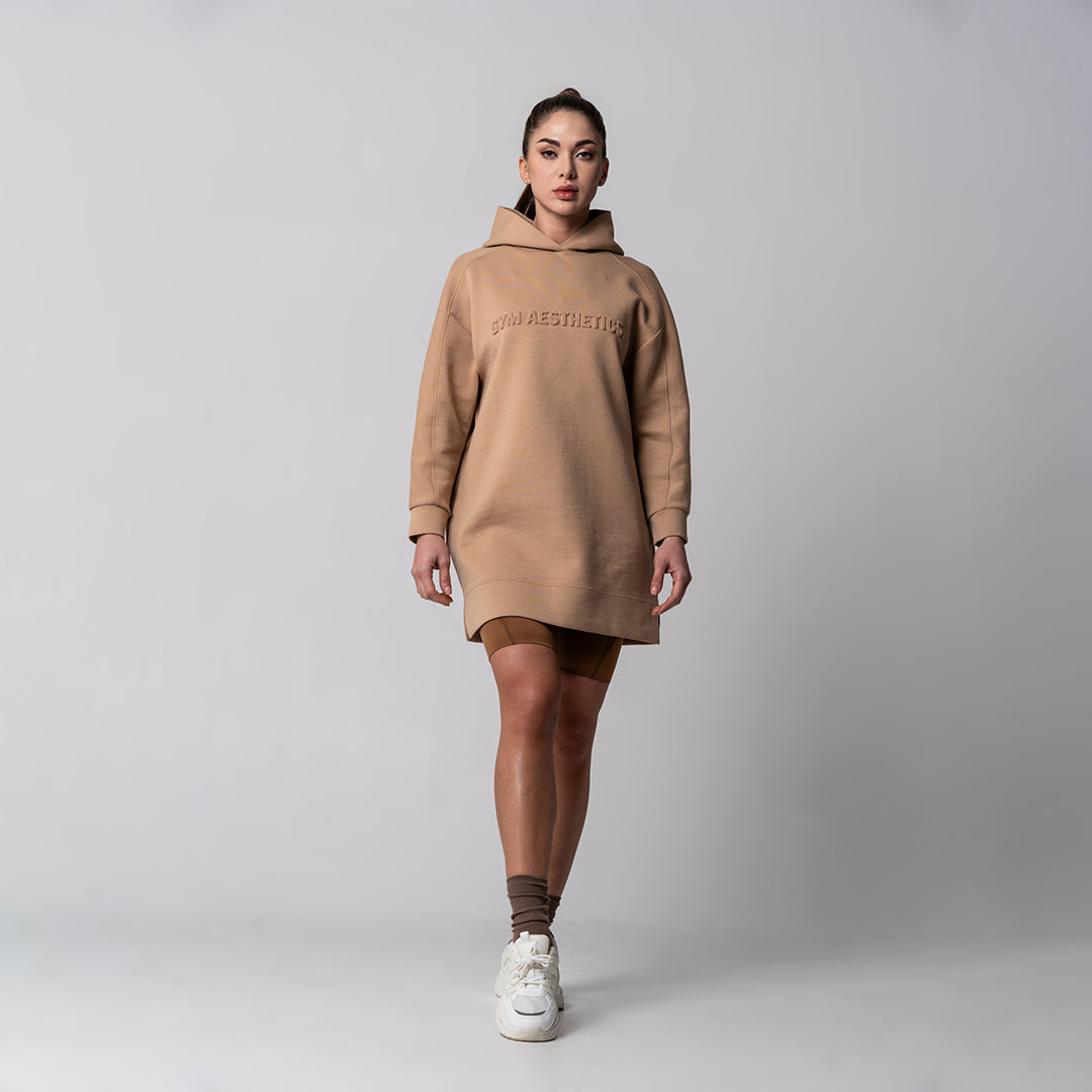 Image of Oversize Everyday Wears Embossed print Hoodies Tunic for Women