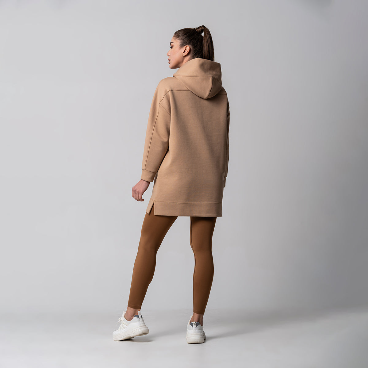 Image of Oversize Everyday Wears Embossed print Hoodies Tunic for Women