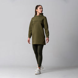 Oversize Everyday Wears Embossed print Hoodies Tunic for Women