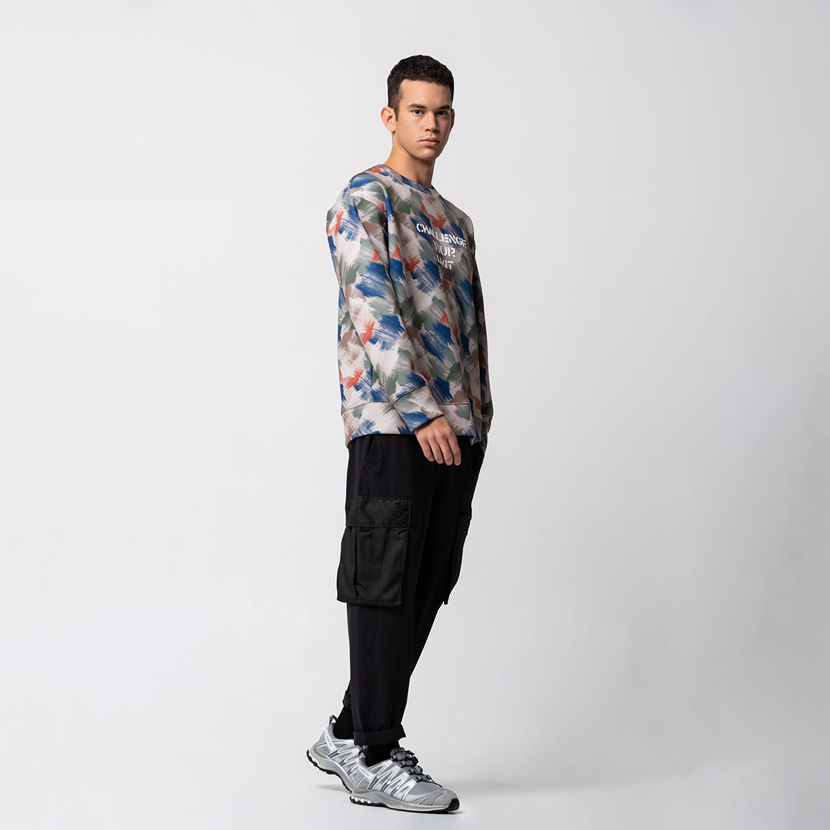 Image of Oversize Everyday Wears Sweatshirt mit Muster für Männer