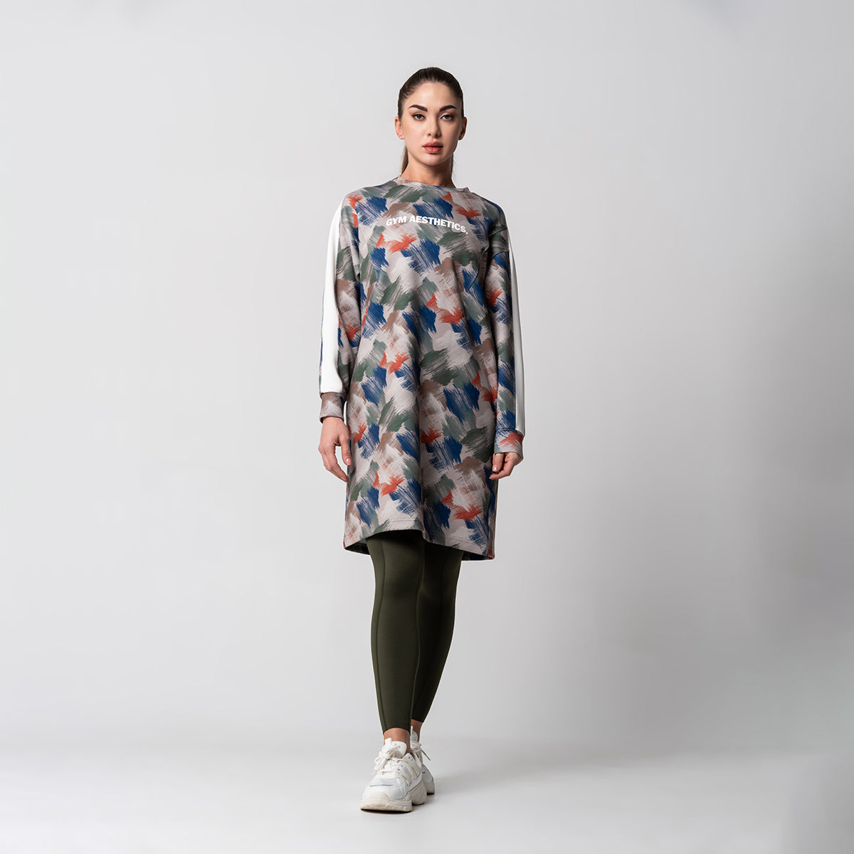 Image of Oversize Everyday Wears Pattern Sweatshirt Tunic for Women