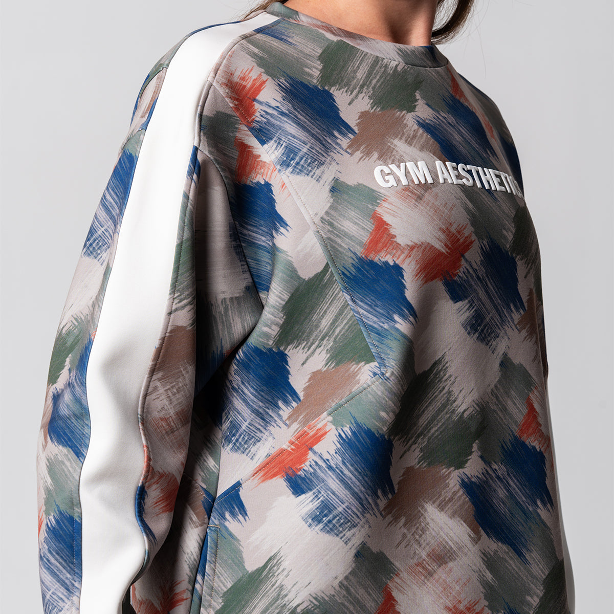 Oversize Everyday Wears Pattern Sweatshirt Tunic for Women