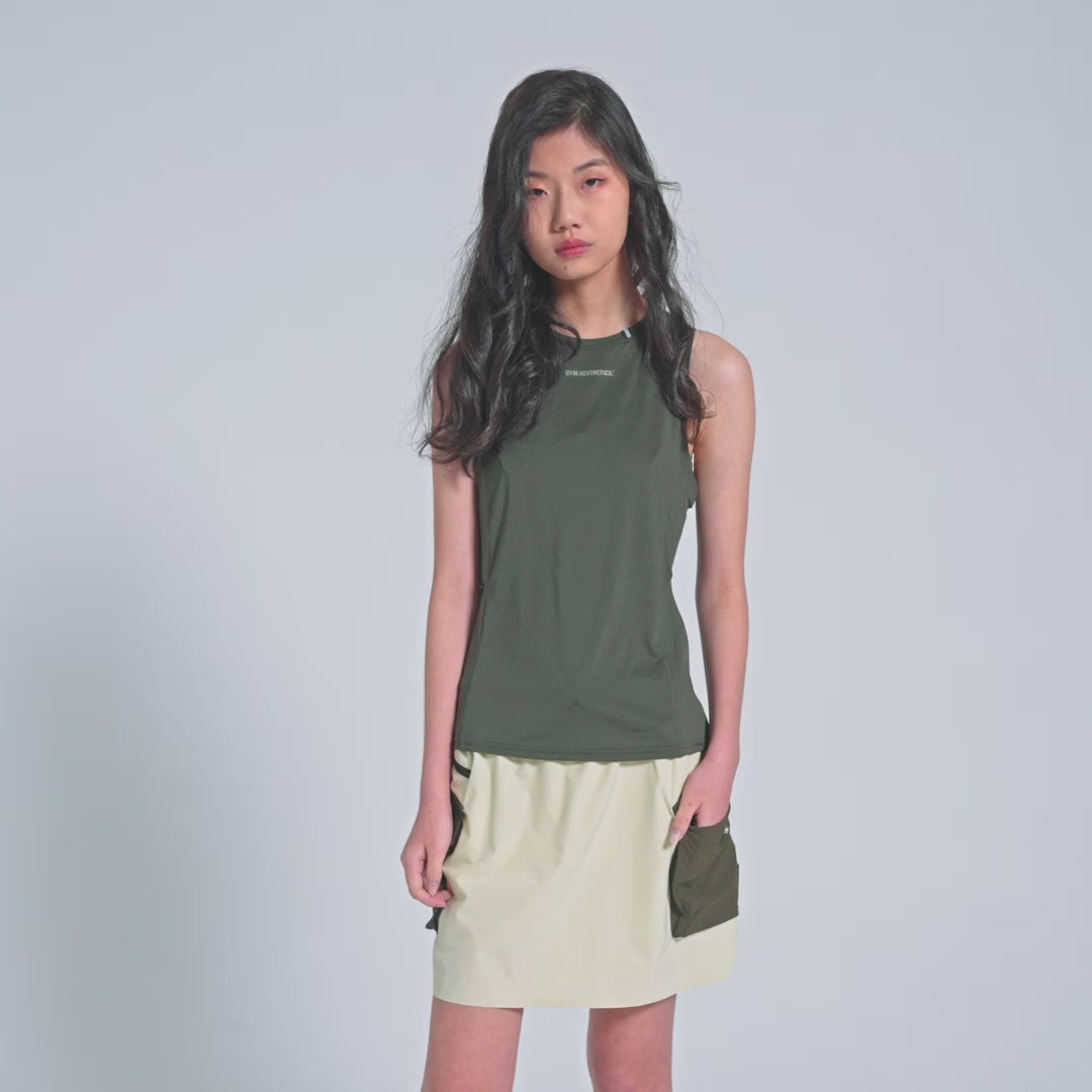 Image of Activewear 2in1 Farblock Cargorock für Damen