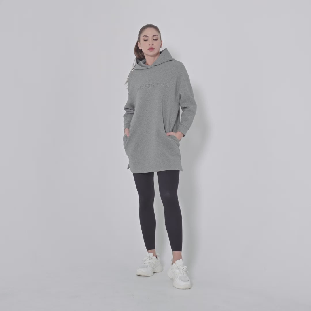 Image of Oversize Everyday Wears Embossed print Hoodies Tunic for Women