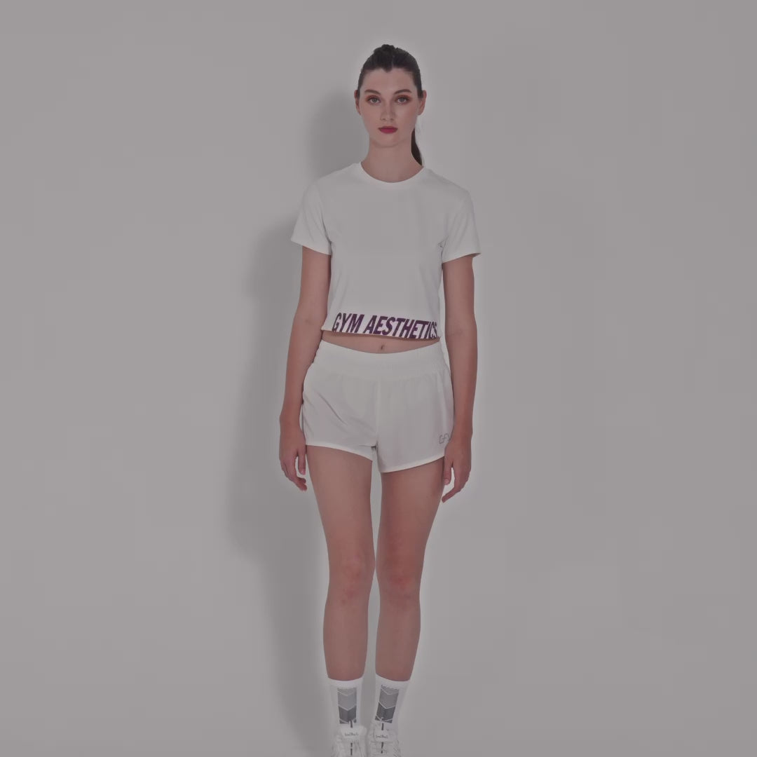 Image of Breathable Activewear Brief-Lined  3 inch Running Shorts for Women