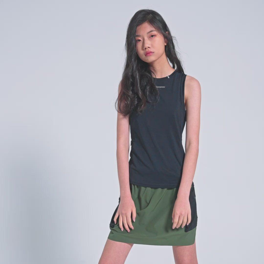 Image of Activewear 2in1 Farblock Cargorock für Damen