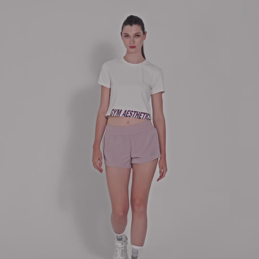 Image of Breathable Activewear Brief-Lined  3 inch Running Shorts for Women