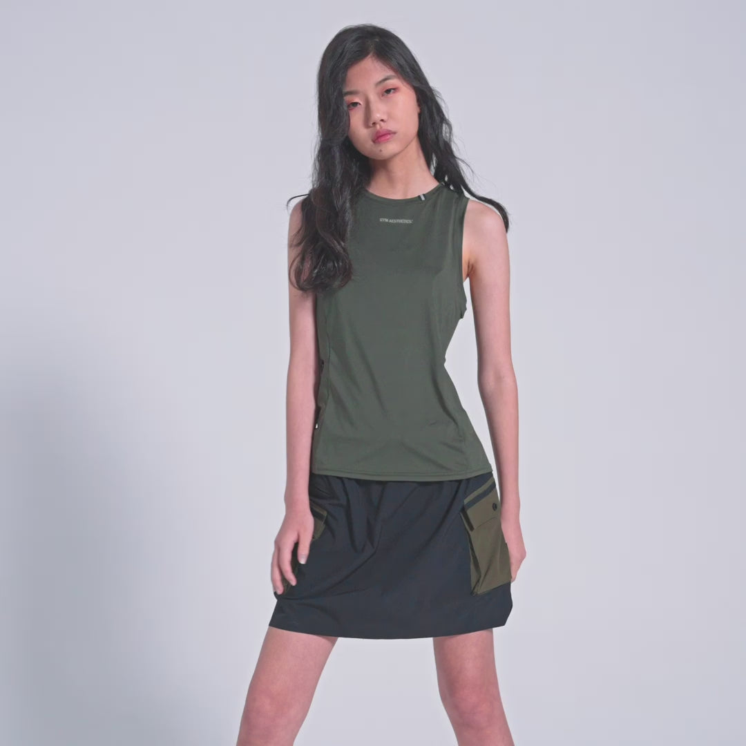 Image of Activewear 2in1 Farblock Cargorock für Damen