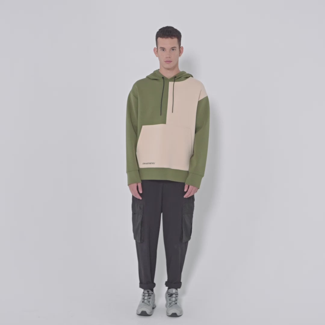 Oversize Everyday Wears Color Blocking Hoodies for Men