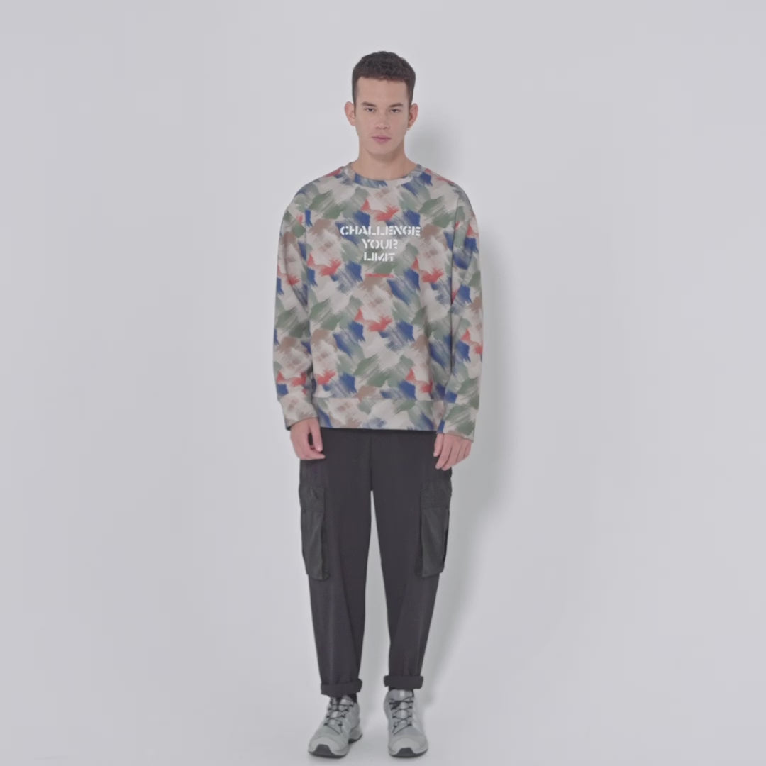 Image of Oversize Everyday Wears Sweatshirt mit Muster für Männer