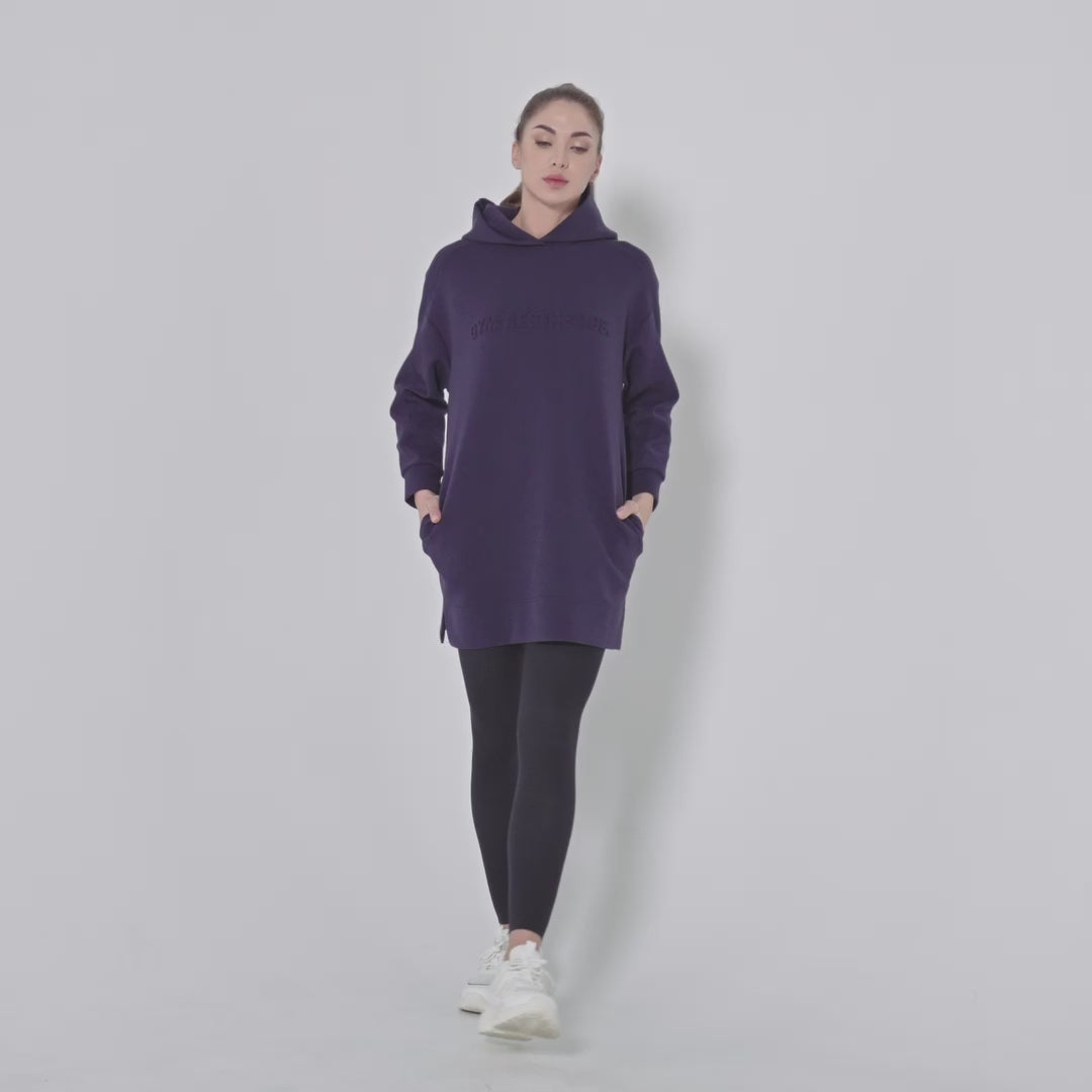 Image of Oversize Everyday Wears Embossed print Hoodies Tunic for Women