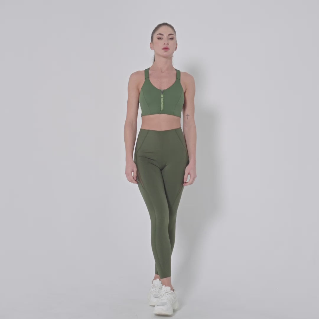 Image of Tummy control Training Mesh Blocking Leggings for Women