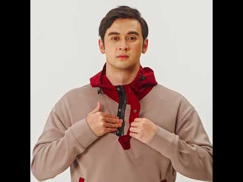 Image of Fabric blocking Athleisure Trendy Hoodies for Men