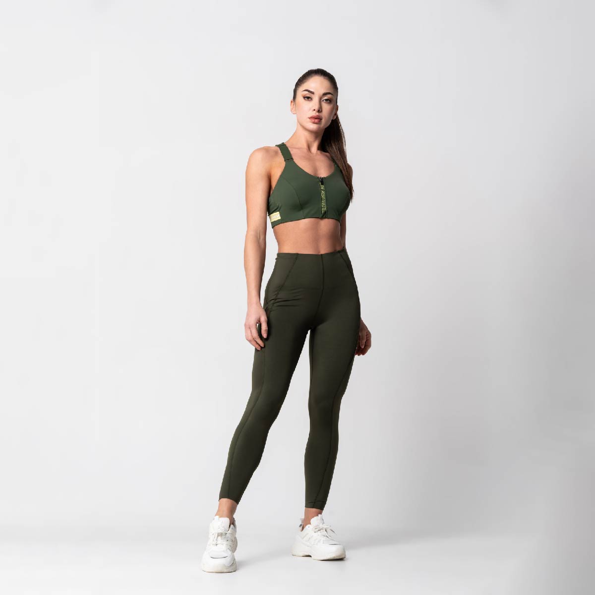 Image of Tummy control Training Mesh Blocking Leggings for Women