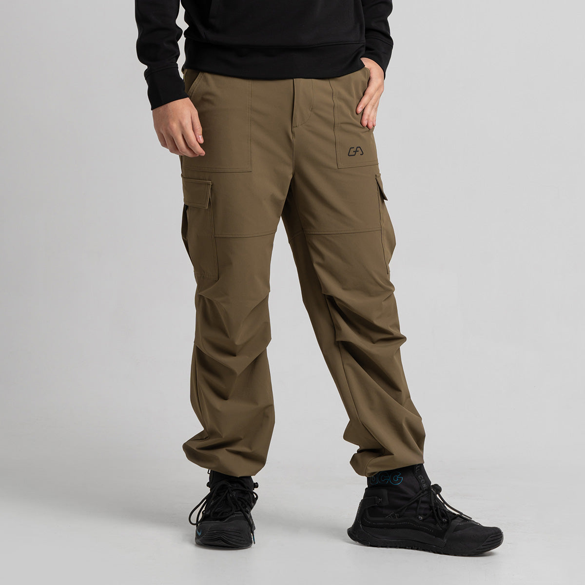 Image of Water Resistant Functional Trendy Cargo Pants for Men