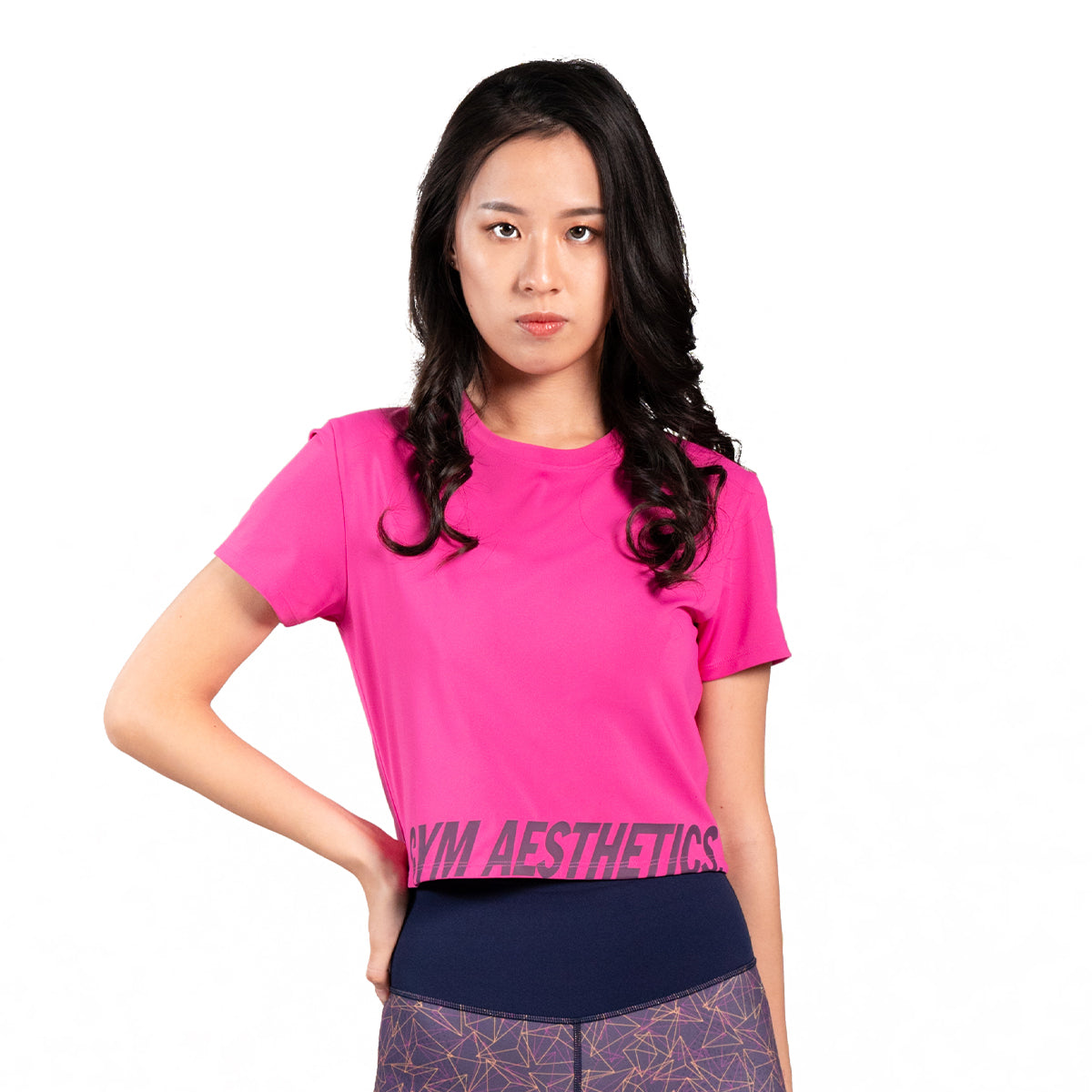 Image of Activewear Cropped Fashion T Shirt for Women