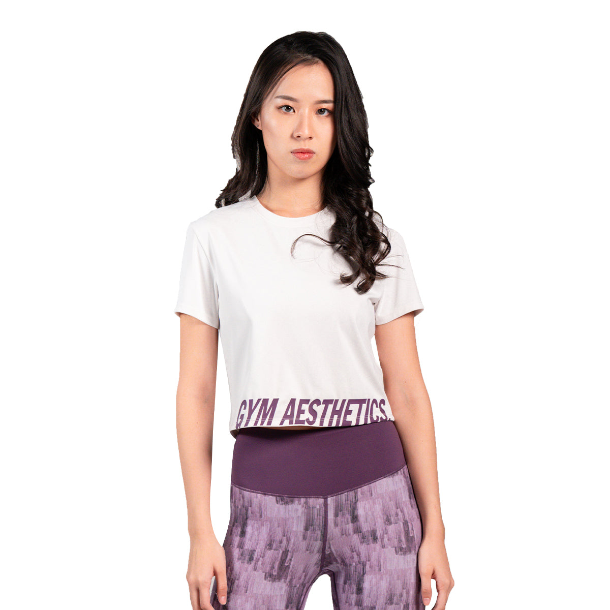 Image of Activewear Cropped Fashion T Shirt for Women