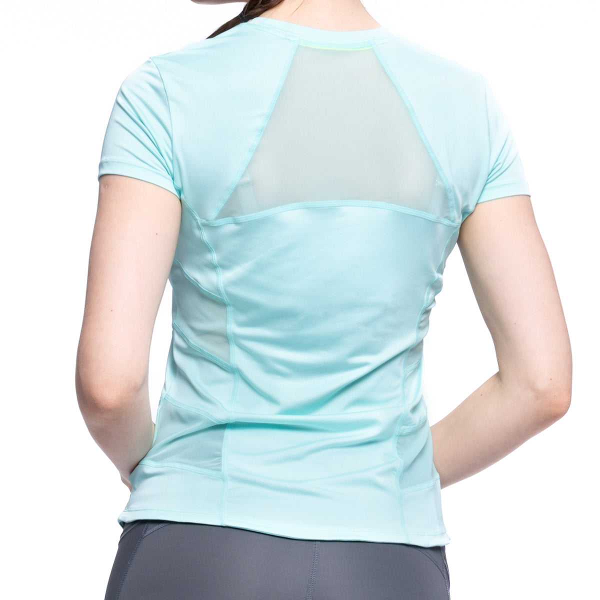 Image of Activewear Mesh Blocking Sport Shirt for Women