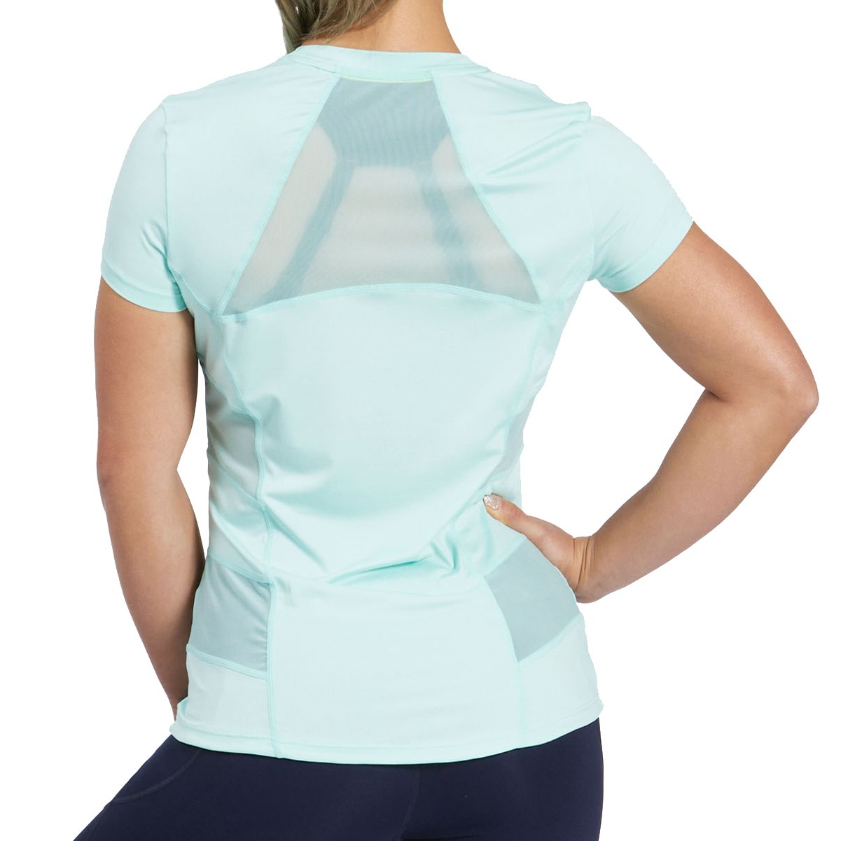 Activewear Mesh Blocking Sport Shirt for Women