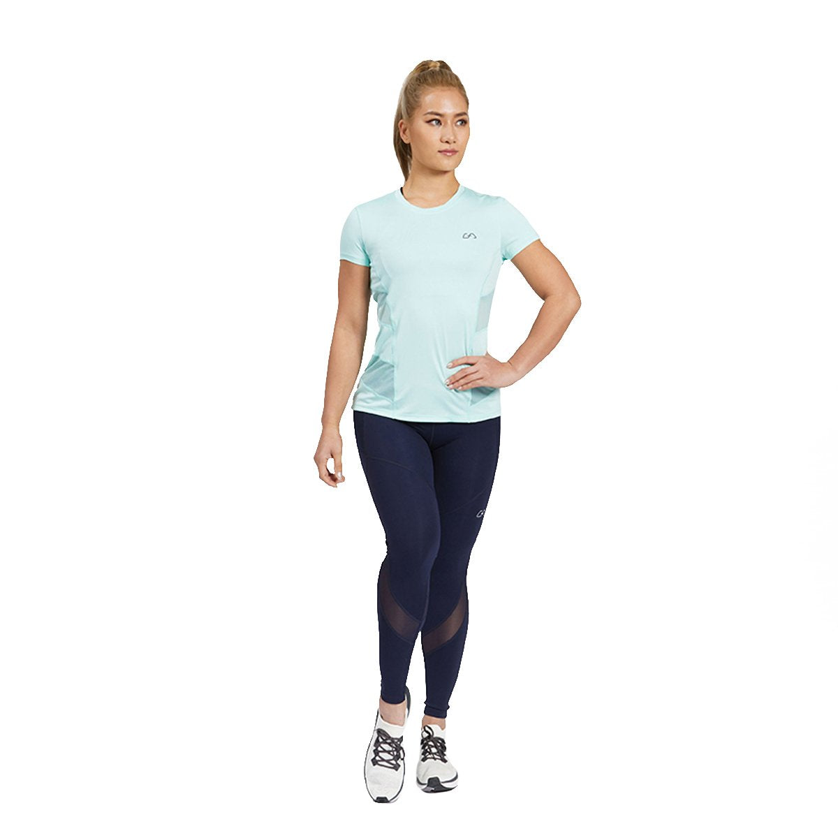 Activewear Mesh Blocking Sport Shirt for Women