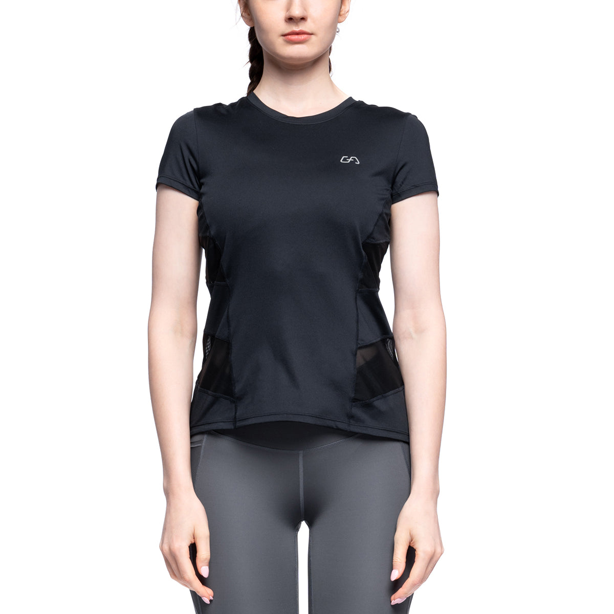 Image of Activewear Mesh Blocking Sport Shirt for Women