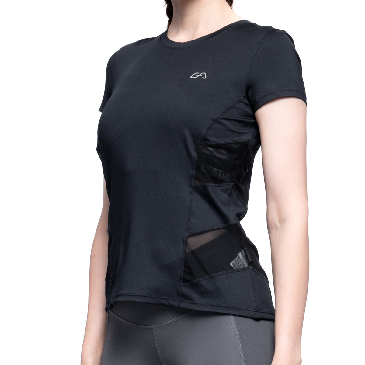 Activewear Mesh Blocking Sport Shirt for Women