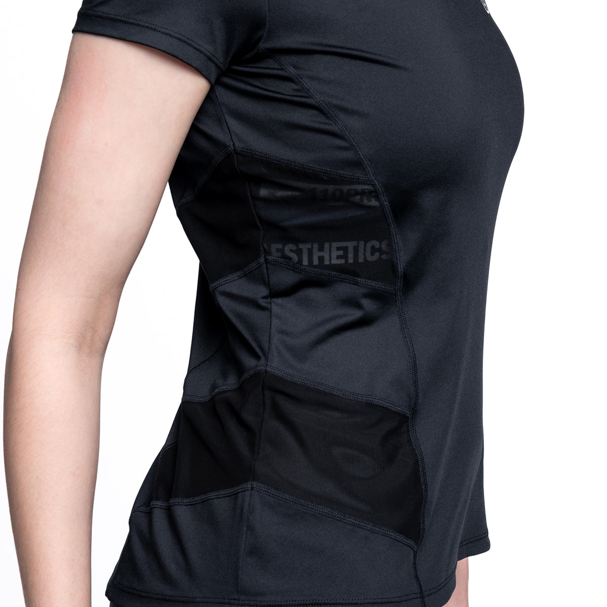 Image of Activewear Mesh Blocking Sport Shirt for Women