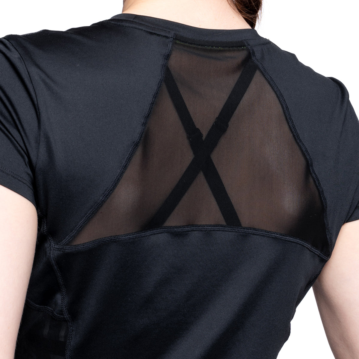 Activewear Mesh Blocking Sport Shirt for Women