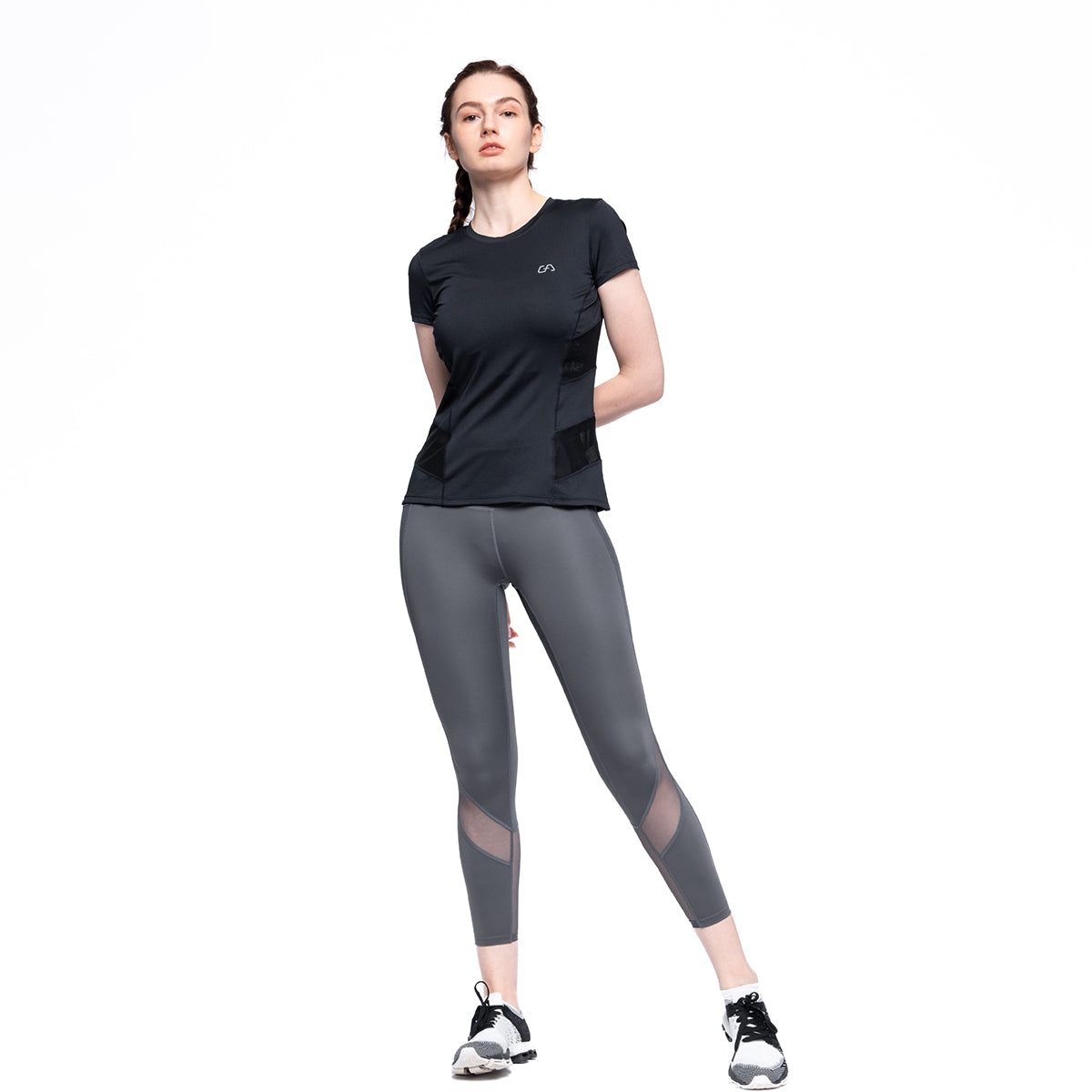 Activewear Mesh Blocking Sport Shirt for Women