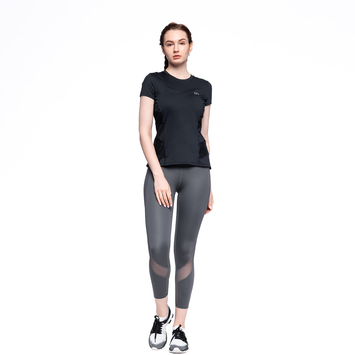 Image of Activewear Mesh Blocking Sport Shirt for Women