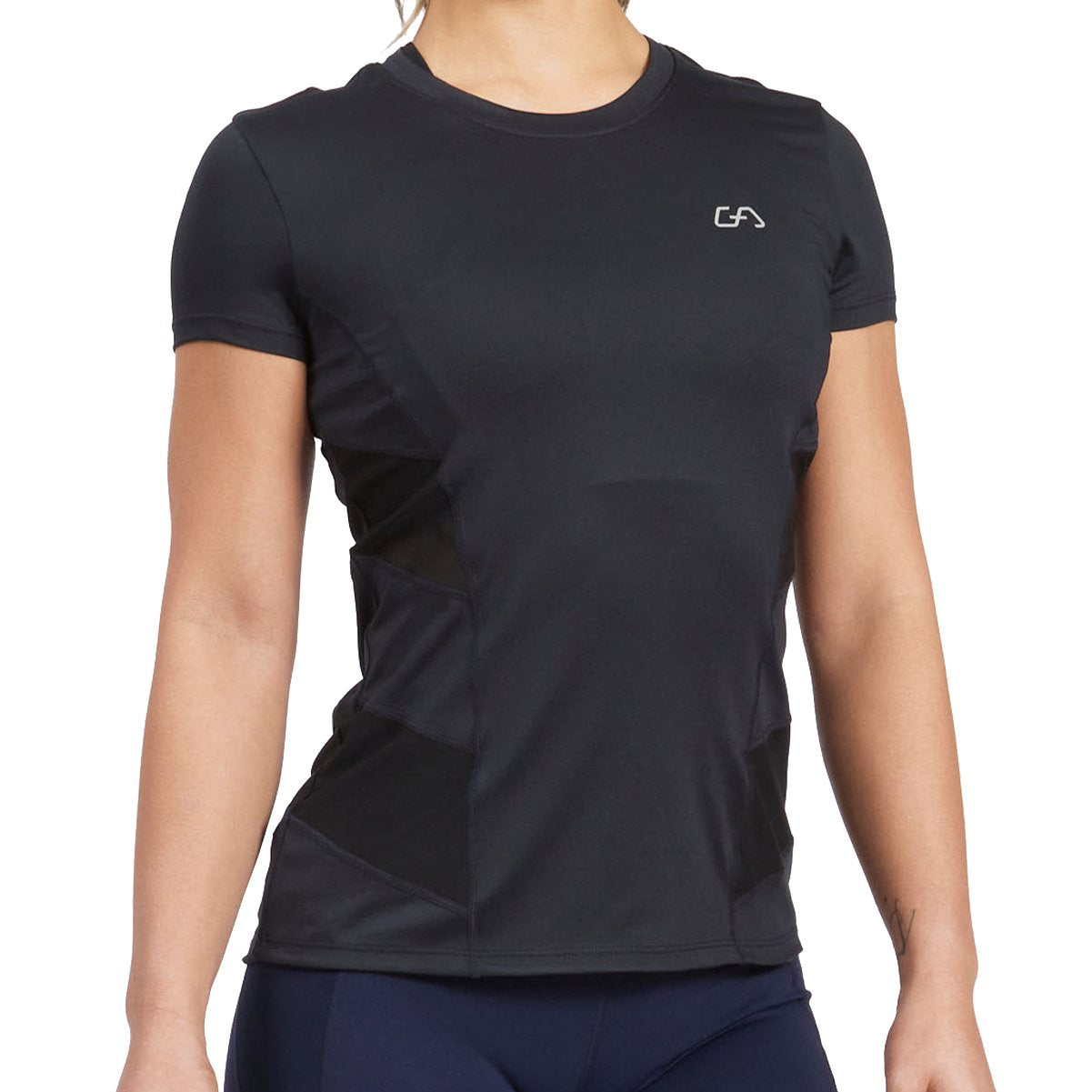 Image of Activewear Mesh Blocking Sport Shirt for Women