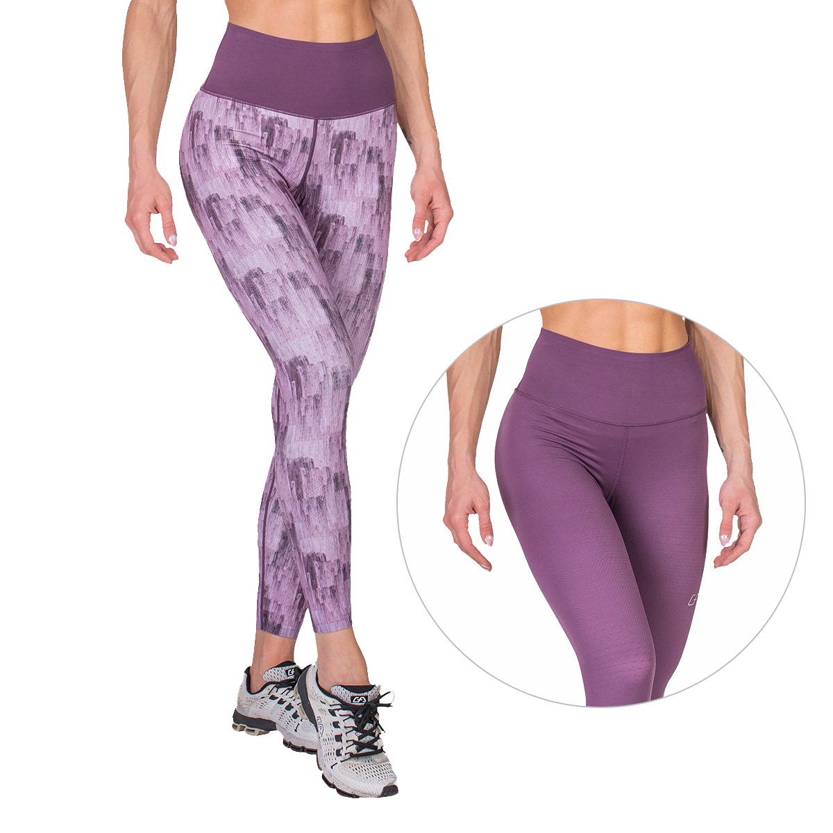 Image of Activewear Quantum Mirac Leggings Painting Print Reversible for Women